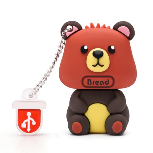 BORLTER CLAMP Clé USB 32 Go Mignon Lecteur Flash en Forme de l'ours, Clé mémoire Nouveau Lecteur...