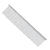 Pettom Pet Steel Grooming Tool Poodle Finishing Butter Comb 7 12 inch L Silver Dog Combs with Rounded Ends Stainless Steel Teeth Cat Comb for Removing Tangles and Knots