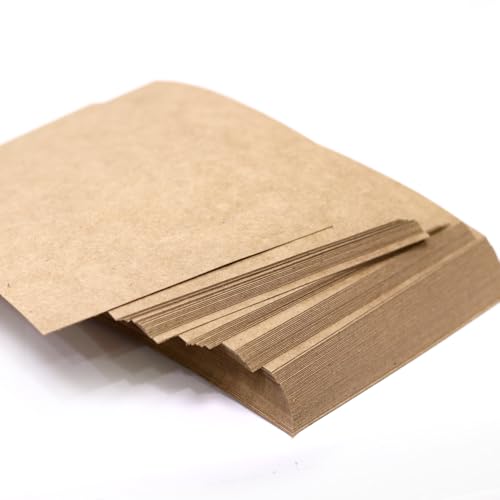 Firstnock A6 Kraft Paper 200 GSM - 50 Sheets 10x15 cm Thick Brown Cardstock for Greeting Cards DIY Crafts Gift Tags Invitations Scrapbooking - Blank Kraft Cards