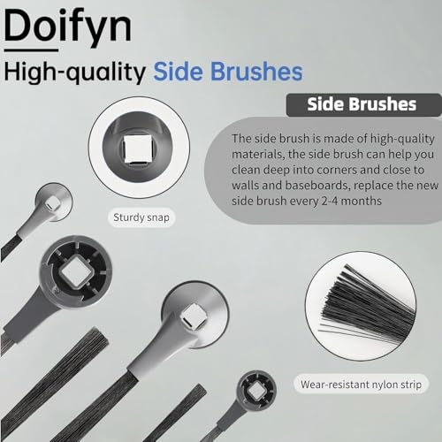 Image of Side Brush Compatible with Shark AI AV2501S, AV2501AE, RV2502AE, RV2520AOUS, AV2510AOUS Robot Vacuum Cleaner Replacement Parts - 6 Pack