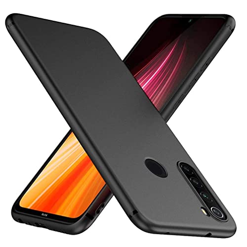 Image of Mobile Back Cover Case for Redmi Note 8 (Silicone Case|CameraProtection|Black SC1510)