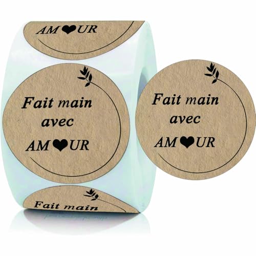 Pait Main Avec Amour �X�e�b�J�[ 500�� 2�C���` �t�����X�̎��Ɛ��X�e�b�J�[ �H�i�p�b�P�[�W�A�{�g���A�M�t�g���b�s���O�p