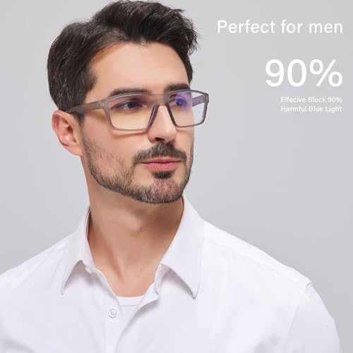 Image of ANRRI Blue Light Glasses for men Gaming Computer Gamer Glasses Anti Eyestrain UV Protection Glasses
