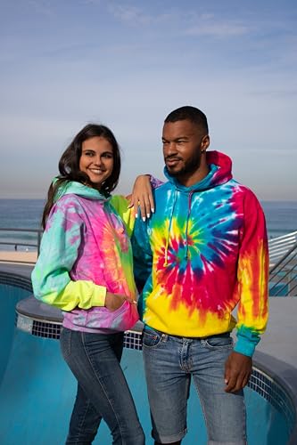 Image of Colortone Tie Dye Pullover Hoodies for Women and Men - Classic Fit Sweatshirts