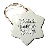 Bibbidi Bobbidi Boo Christmas Ornaments Holiday Souvenir Keepsake Hanging Snowflake Ornaments for Xmas Tree New Year Party Decorations 3 Inch Flat Ceramic Ornament