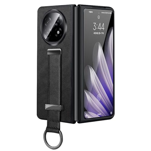 For Oppo Find N6 �p�P�[�X�A���X�g�X�g���b�v�O���b�v�X�^���h�@�\�d�b�o�b�N�J�o�[�A�X�����r�W�l�X�X�^�C�����U�[���X�g�o���h�ی�V�F��(Black)