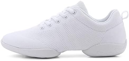 Scarpe Da Ballo Donna | Palestra E Aerobica | Suola Flessibile | Bianco Taglia 33 EU - Foto 6