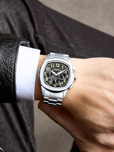 Image of French Connection Megachron | Chronograph Black Dial | Silver Stainless Steel Strap | Watch for Men - FCD5SM