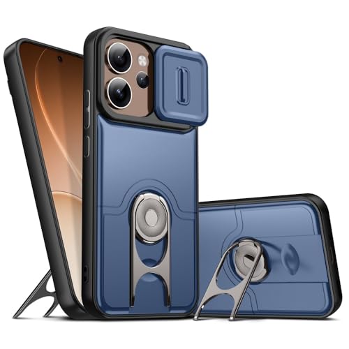 Coque Oppo Reno 13 5G bleu foncé en silicone rigide avec protection d'objectif
