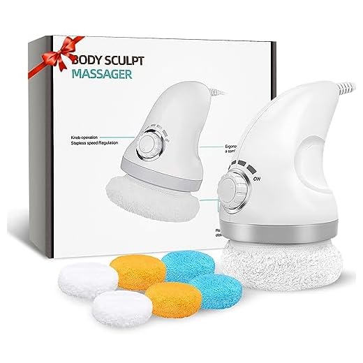 Body Sculpting Machine Cellulite Massager with 6 Skin Friendly Washable Pads, Body Massager for Belly Legs Butt Arms