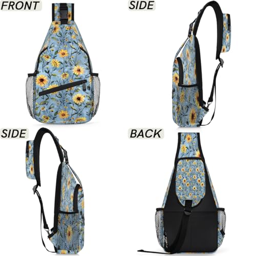 Bolso cruzado impermeable tipo sling para hiking unisex miniatura 6