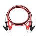 2Pcs Alligator Clips to Alligator Clip Heavy Duty Silicone Jumper Wires Test Leads Set 14 AWG 39"/1 m