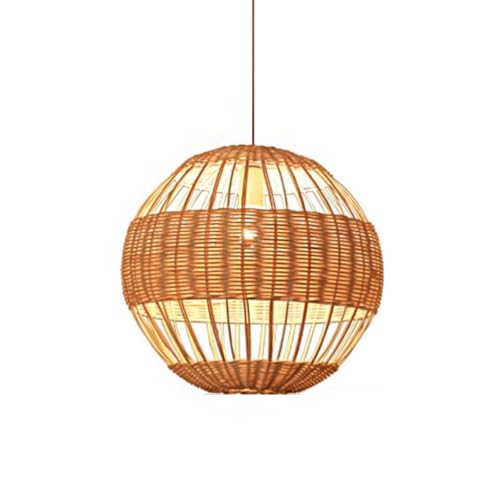 Suspension ronde créative E27 avec cordage vintage fait main de haute qualité