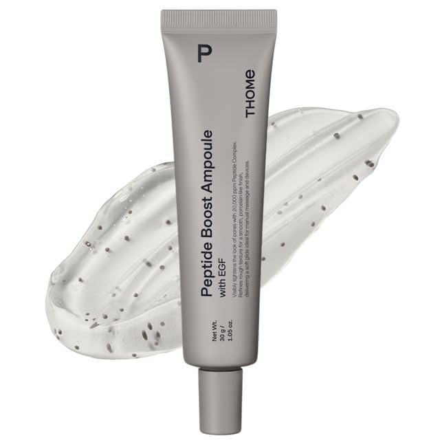 THOME Peptide Boost Ampoule - 20 000ppm Peptide Complex Lightweight Firming Ampoule for Pore Appearance Smooth Texture & Skin Condition Care Korean Skincare 1.01 fl oz.
