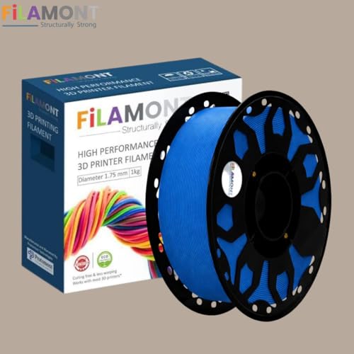 Image of FiLAMONT PETG Premium Plus 3D Printer Filament 1.75mm, 1KG Spool (Blue)