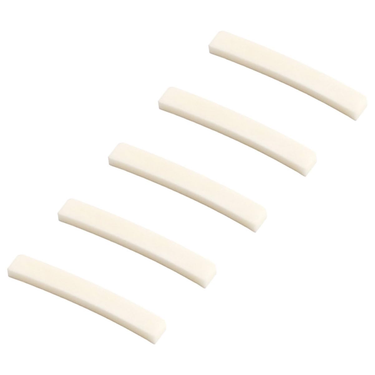GOOHOCHY 5pcs Guitar Bone Nut Replacement for Electric Guitar Accessories Acoustic Parts Nuts 0.63x0.34cm Curvature