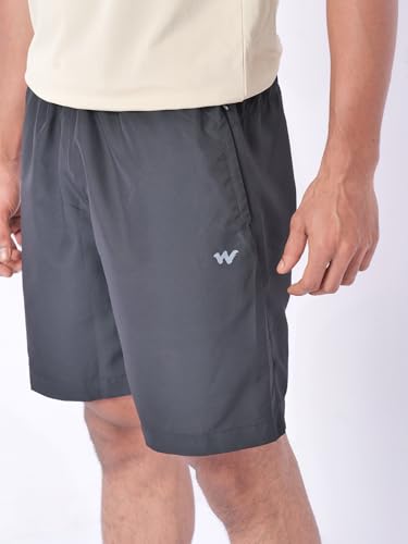 Image of Wildcraft Men's Solid Regular Fit Shorts| Mid Waist with Adjustable Drawcord