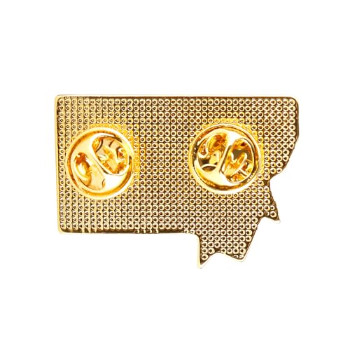 Image of State Shaped Map Lapel Metal Pin Enamel Brooch Keepsake Beautifully Designed for Backpack Hat