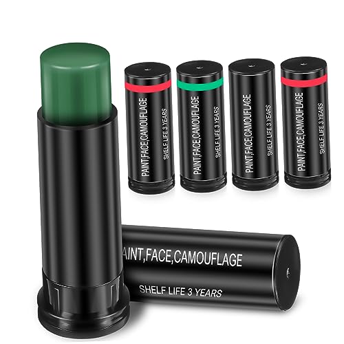 ARTSEWPLY 6Pcs Eye Black Sticks for Sports Makeup Face Paint for Football Baseball and Softball Easy to Apply and Remove for Athletes and Outdoor Events