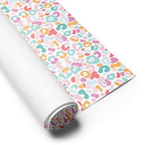 Printed Vinyl | Pastel Leopard Print Patterned Vinyl Sticker Decal Outdoor Permanent Adhesive Vinyl Roll 12