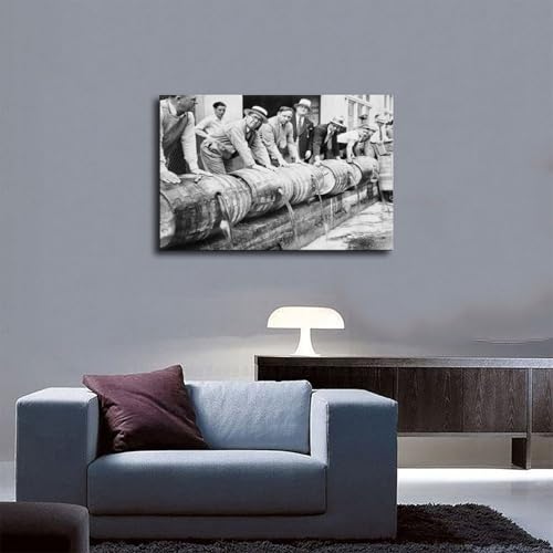 Toile vintage Bootlegger pour habiller un mur vide de chambre avec originalité