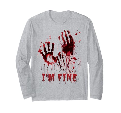 I'm Fine Bloody Shirt Hands Blood Splatter�z���[�O���t�B�b�N ����T�V���c