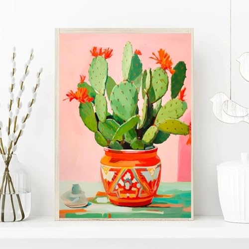 Peinture cactus coloré pour donner de la vie aux murs du salon