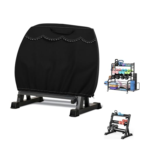 YUYAKACover Dumbbell Rack Cover, A-Frame Dumbbell Rack, Designed for Home Gym Dumbbell Set - Waterproof & Dustproof (Black)
