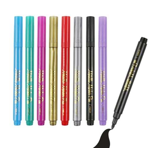 SULIUDAJI Lot de 8 marqueurs pour verre à vin, pour étiqueter les verres à vin, adaptés à un usage alimentaire, idéal pour les fêtes, réutilisables, séchage rapide et nettoyage facile