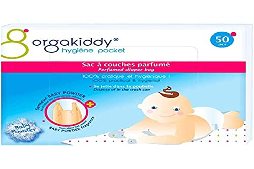 Orgakiddy Bolsa de Pañales Fragante Talco Beige 50 Unidades