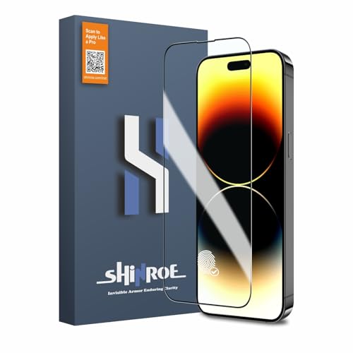 Image of Tempered Glass for iPhone 14 Pro Max (6.7 Inch) Military Grade 9H Screen Guard, Anti-Scratch, Shatterproof, Edge-to-Edge Full Coverage - Black Border
