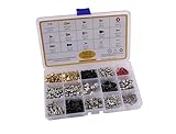 ELFJMZP Set di 502 viti per PC fai da te, viti, dadi e rondelle in diverse dimensioni per costruzione di computer, modalità alloggiamento, aggiornamento PC e laptop, set di fissaggio portatile in