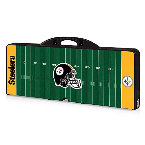 Image of Picnic TIME NFL Football Field Folding Picnic Table, Camping Table, Outdoor Table with Umbrella Hole