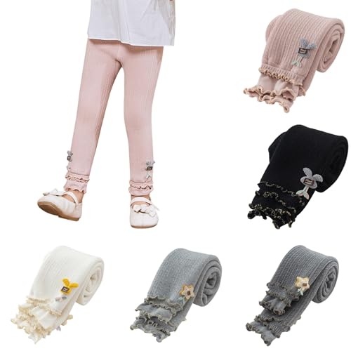 Toddler Girls Ruffle Tights Cable Knit Warm Tights Winter Warm Leggings Casual Stretchy Pants Christmas Clothes