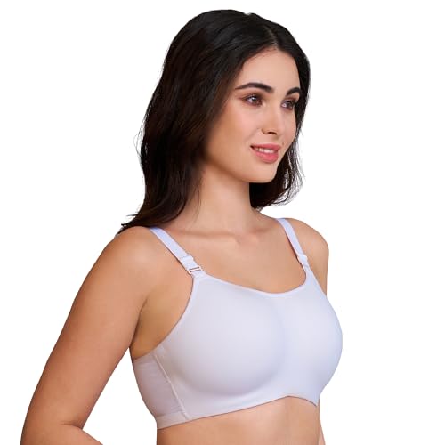 Image of TRYLO Riza Advancefit Women's Soft Padded Non-Wired Super Stretch Lycra Fabric High Round Neck Adjustable Broad Straps Everyday Wear Bra
