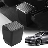 Shademax Rear Trash Can for Tesla Model Y Juniper 2026 2025 Center Console Organizer Backseat Storage Box Underseat Storage Tray Garbage Can Bin for Model Y Juniper Accessories Press Open Design Black