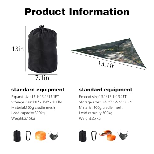Triangle-Hammock13ft-Triangle-Camping-Hammock-with-3-Ratchet-Tie-Down-Straps-and-Storage-Bag-Max-800-LbsMulti-Person-Portable-Hammock-for-Adults-Kidsfor-Travel-Backyard-Outdoor-Garden-Camping