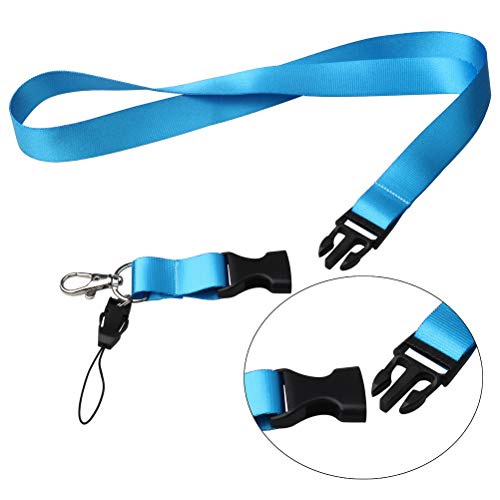 3 Stück Schlüsselband Lanyard, 47cm Ausweishülle Bunt Nylon Umhängeband Schlüsselbänder mit Abnehmbarer Schnalle für Schlüssel Ausweishüllen Arbeitskarte(Blau, Rosa, Lila)