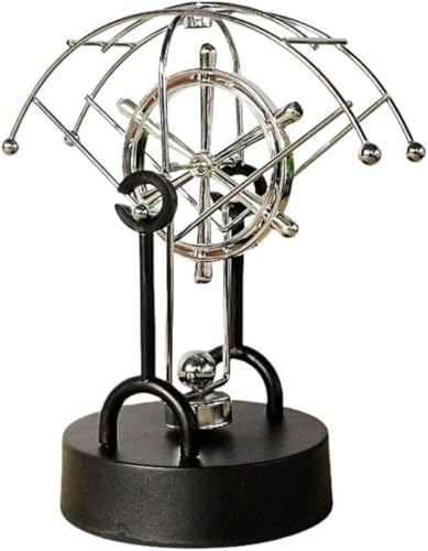 Vilom 金属工芸品 扇形 永久運動器具 カオス振り子 デスク玩具 科学実験 インテリア 知育 STEM物理学模型 大人 子供 ストレス解消 面白い卓上装飾 ギフト プレゼント 教育用 学生向け デスクアクセサリー (風葉)