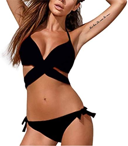 Damen Bikini Set Mit Bauchweg - Schlankmacher Badeanzug Mit Bügel-Top