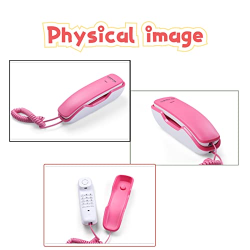 Teléfono fijo de pared con cable para hogar y oficina miniatura 7