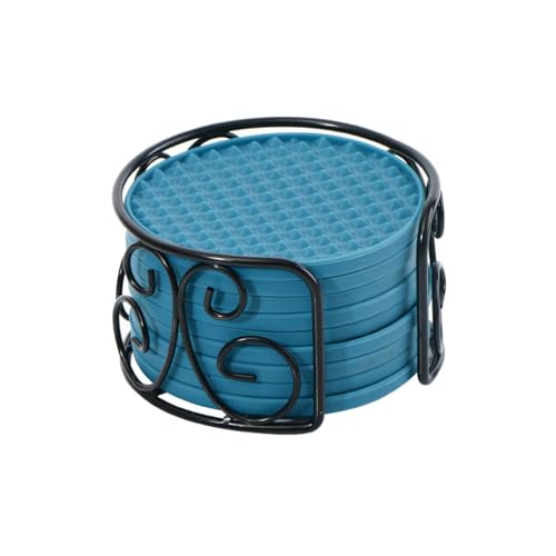 Posavasos de silicona para evitar manchas de calor con estante incluido