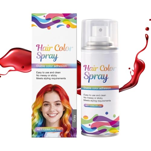 Temporary Hair Colour Spray - Red Hairs Dye | Temporary Fast-Drying Styling Accessories | 120ml Red Instant Hair Mist | For Adults Women For Cosplay Daily Party Christmas Travel