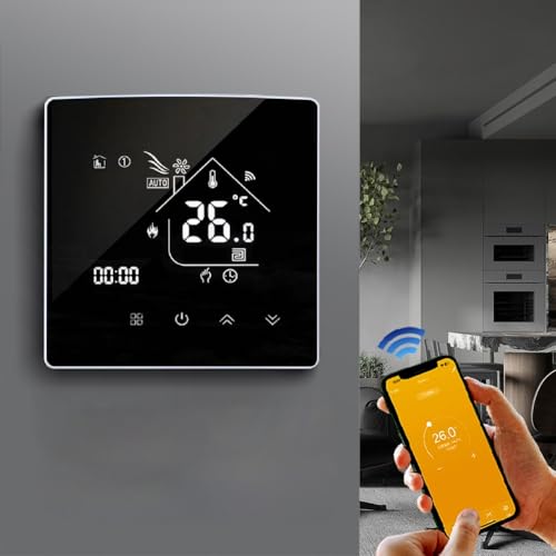 Termostato inteligente WiFi, para Tuya App control remoto de temperatura de calefacción programable, panel de termostato digital con pantalla táctil (calefacción por suelo de agua)