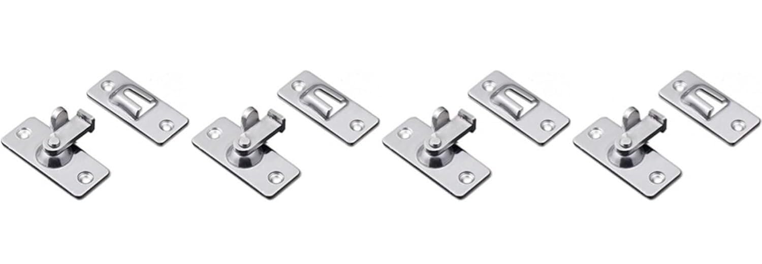 BPABDEITR Steel 90 Degree Door Lock Latch for Barn Cabinet 2/4/10 Pcs