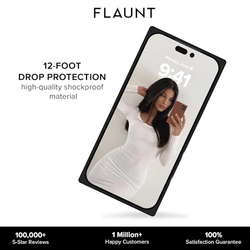 Image of FLAUNT Official Square iPhone 17 Pro Max Case - Abalone Shell | Phone Cover for iPhone 17 Pro Max - Compatible w /MagSafe and Wireless Charging - Drop-Tested Shockproof Designer Hard Cover