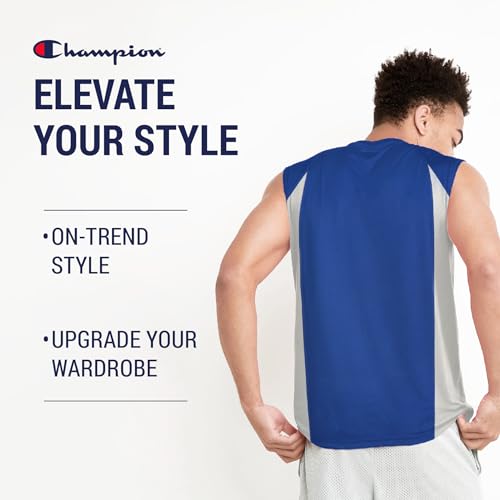 Champion Big and Tall Muscle Shirts for Men - Quick Dry Active Moisture Wicking Royal, 3X Tall - image 4