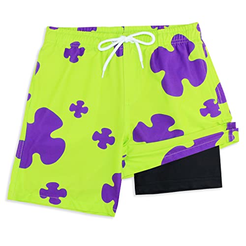 Upgraded Version Toddler Boys Swim Trunks with Compression Liner,Rush Guard Sets UPF 50+