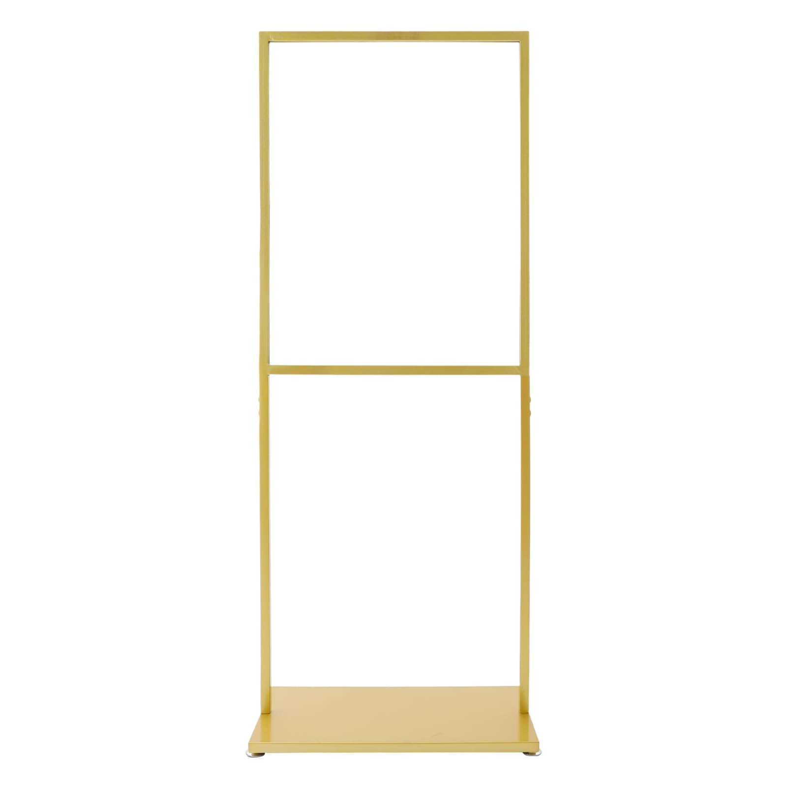 Soporte para póster con marco de metal para exhibición de pie, rectángulo dorado, 56 x 40 x 143 cm, montaje en el suelo, trípode para oficina, escuela, restaurante, publicidad