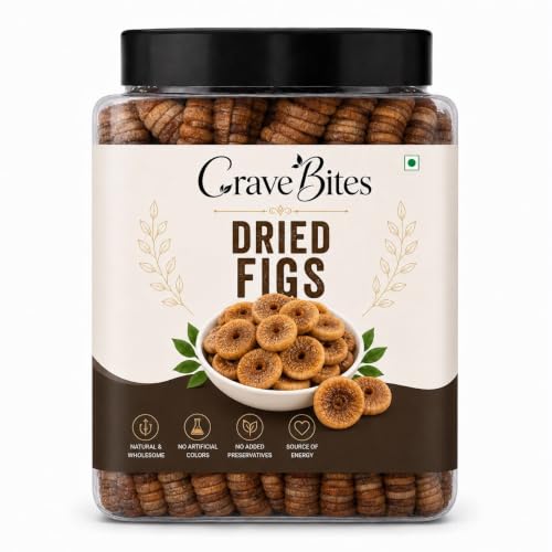 Image of Crave Bites Premium Afghani anjeers Dry Fruit 100gm| Natural Figs & Dried Fig Rich in Vitamins, Fiber, Calcium & Iron Ideal for Healthy Snacking Dieting & Breakfast Non-GMO, Low Fat